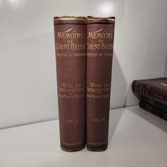 Memoirs of Count Beust Baron de Worms Reminton Volumes 1 & 2 Hardcover Set
