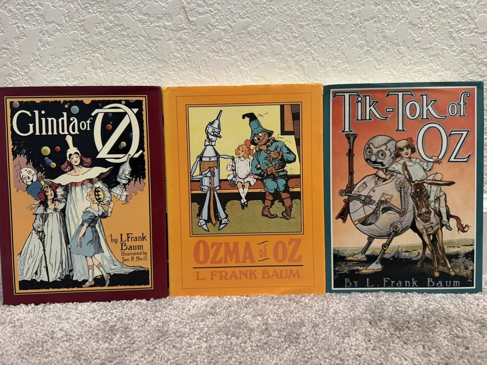 Glinda of Oz, Ozma Of Oz, & Tik-Tok of Oz by L Frank Baum Hardcovers, Preowned