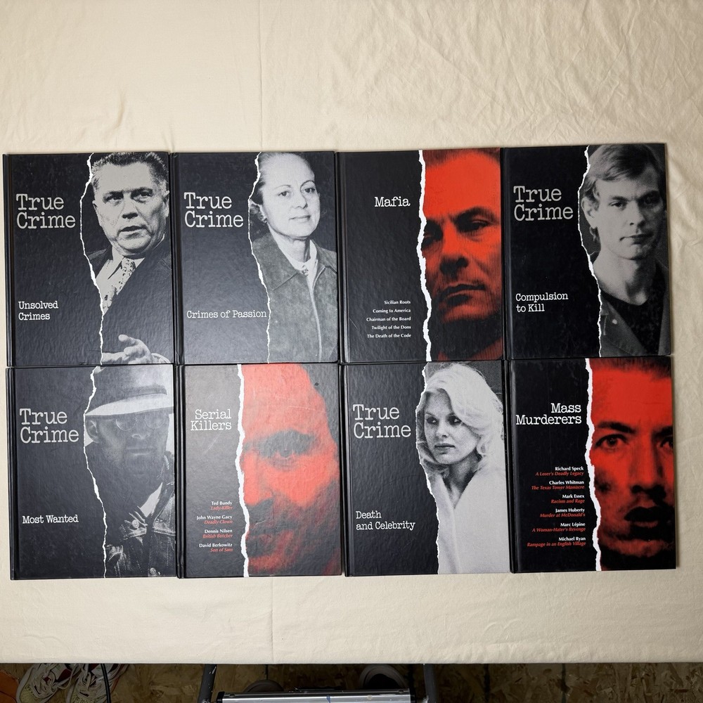 Time-Life Books True Crime Complete Set Of 9 Books Murders Killers Mafia Death