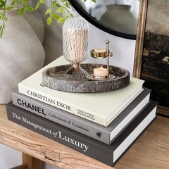 Luxury Linen Decorative Books Set of 3 – Minimalist Home Decor for Elegance
