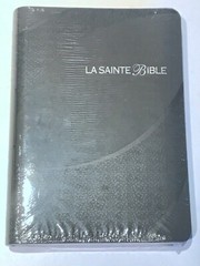 French Bible LARGE PRINT, Compact, Segond 1910 Grey Imitation Leather Red Letter
