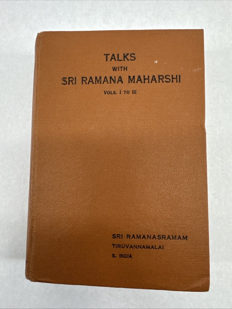 talks with sri ramana maharshi Vol. 1-3 Third Edition 1963 Hardcover