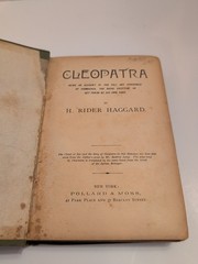 Cleopatra by H RIDER HAGGARD Antique – 1880s?
