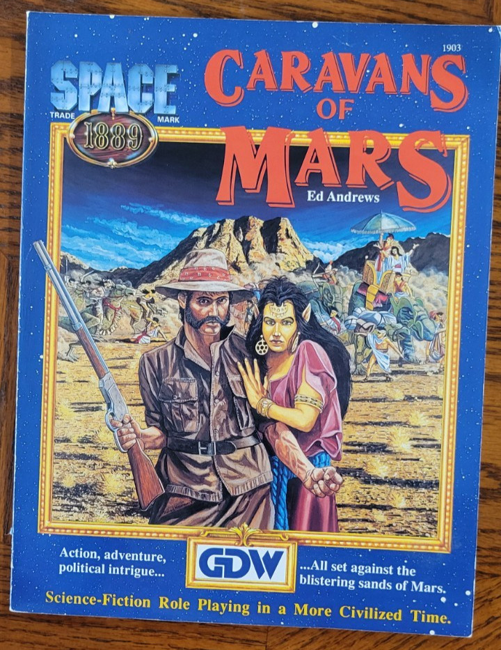 SPACE: 1889, CARAVANS OF MARS by ED ANDREWS, GDW GAMES #1903, 1989, RPG!