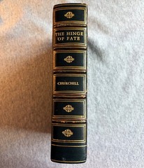 Winston S Churchill WWII Hinge of Fate 1950 Signed Thomas B McCabe 1961 Leather