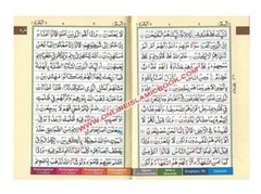 Tajweed Quran Colour Coded,Pakistani-Indian-Persian script (Size 6.8 x 5.0 x 1.5