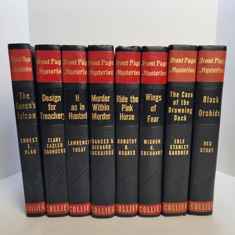 1940’s Front Page Mysteries 8 Volumes from P.F. Collier & Son Co Hardcover