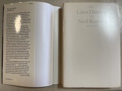 1983 THE LATER DIARIES OF NED ROREM 1961-1972, Unbroken Spine, 1983 PB/DJ, VVGC