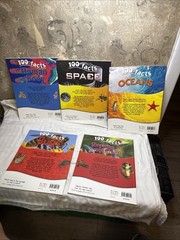 LOT OF 5 100 Facts Large Picture Book Miles Kelly Ages 7-11 Grade 1-5 Homeschool