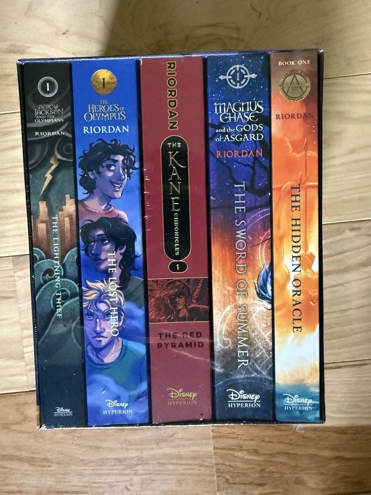 Read Riordan Rick Riordan Paperback Novel 5 Book Box Set Collection New Sealed