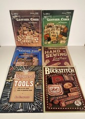 Al Stohlman LEATHERCRAFT Lot of 6 – The Art Of Leather Cases, Hand Sewing, Buck