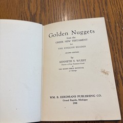 Golden Nuggets By Kenneth S. Wuest HB