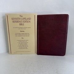 Kenneth Copeland Reference Ed. KJV Holy Bible Red Letter 1991 Genuine Leather