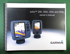 Garmin Echo 200 300c 500c 550c Owner’s Manual: 28 Pages in Color & Clear Covers