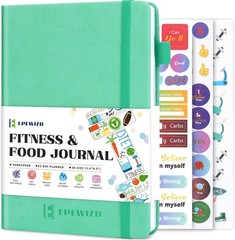 Food and Fitness Journal Hardcover Wellness Planner Workout Journal for Women…