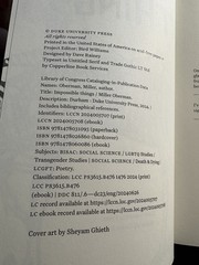 Impossible Things Miller Oberman 2024 PB Duke Univ Press Trans Poetry LGBTQ
