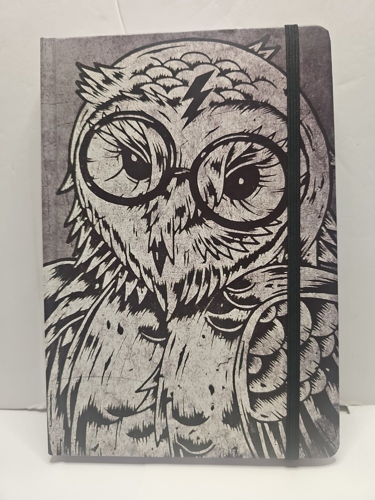 Journal 240 Page Blank Writing Pages Gray Owl With Eyeglasses 5.5″ Wide 8.5″ Tal
