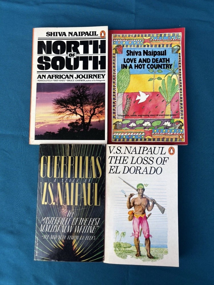 Lot Of 4 Books – 2 By V S Naipaul And 2 By Shiva Naipaul