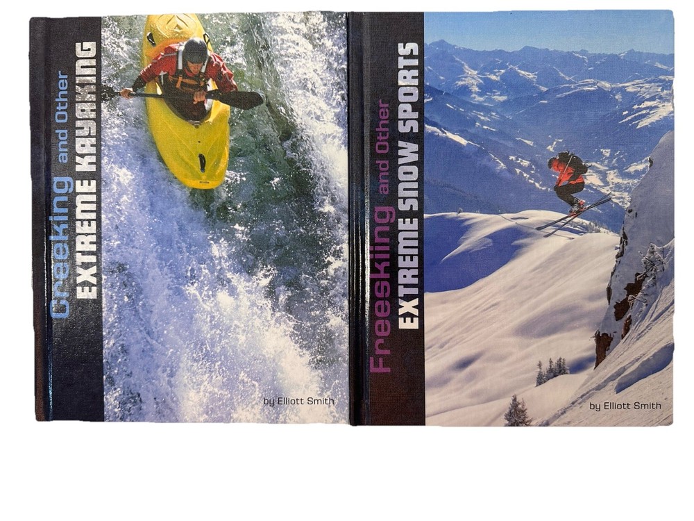 Elliott Smith Extreme Books Lot Of 2 Kayaking Snow Sports Hardcover Capstone