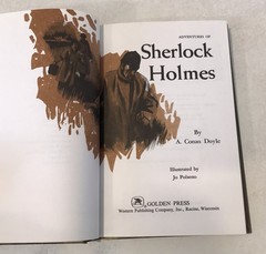 1965 Adventures Of Sherlock Holmes A Golden Illustrated Classic A Conan Doyle