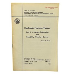 Hydraulic Fracture Theory 3 Volume Set State of Illinois 1958 Used Ships Quickly