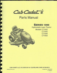 CUB CADET LT1042 LT1045 LT1046 LT1050 PARTS MANUAL