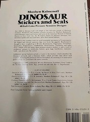 DINOSAUR STICKERS AND SEALS: 48 FULL-COLOR By Matthew Kalmenoff & Dinosaurs