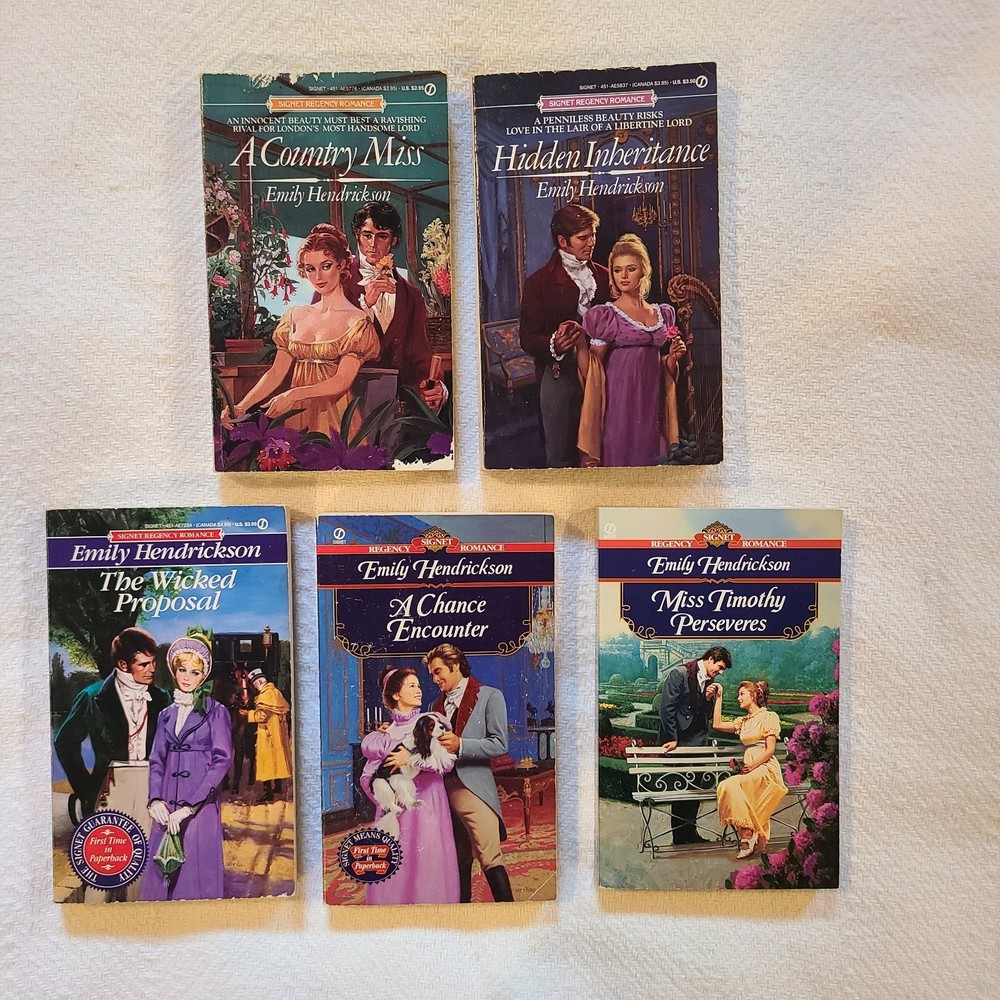 Emily Hendrickson Signet Regency Romance Paperback Lot First Printing 1988