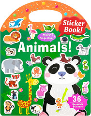 Reusable Sticker Book for Toddlers – Animals, Dinosaurs, Insects, Ages 3+