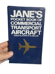 Jane’s Pocket Book of Commercial Transport Aircraft Vintage Aviation Guide Book