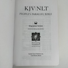 Holy Bible Tyndale TBN Parallel KJV NLT Burgundy Gold Gilt Special Edition Study