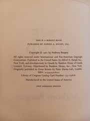 One Hand Clapping – Book By Anthony Burgess (Borzoi Book, 1961, 1st Edition)