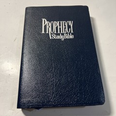 PROPHECY STUDY BIBLE NKJV NELSON 1465B GENUINE BONDED LEATHER JOHN HAGEE VG