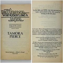 Song of the Lioness 1-4 – Tamora Pierce (mmpb set, 1st prints) Borzoi, 1989-1990