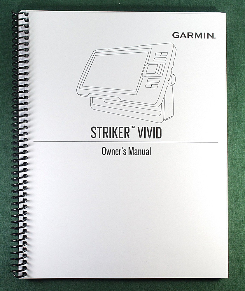 Garmin Striker Vivid 7SV Instruction Manual: Full Color 40 Pages & Clear Covers