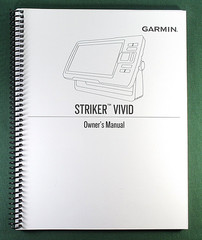 Garmin Striker Vivid 9SV Instruction Manual: Full Color 40 Pages & Clear Covers