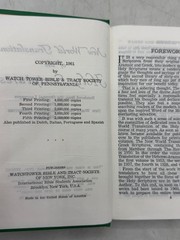 New World Translation of the Holy Scriptures 1961 Bible Watch Tower