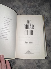 The Briar Club By Kate Quinn Hardcover Stated First Edition hc Book VERY GOOD