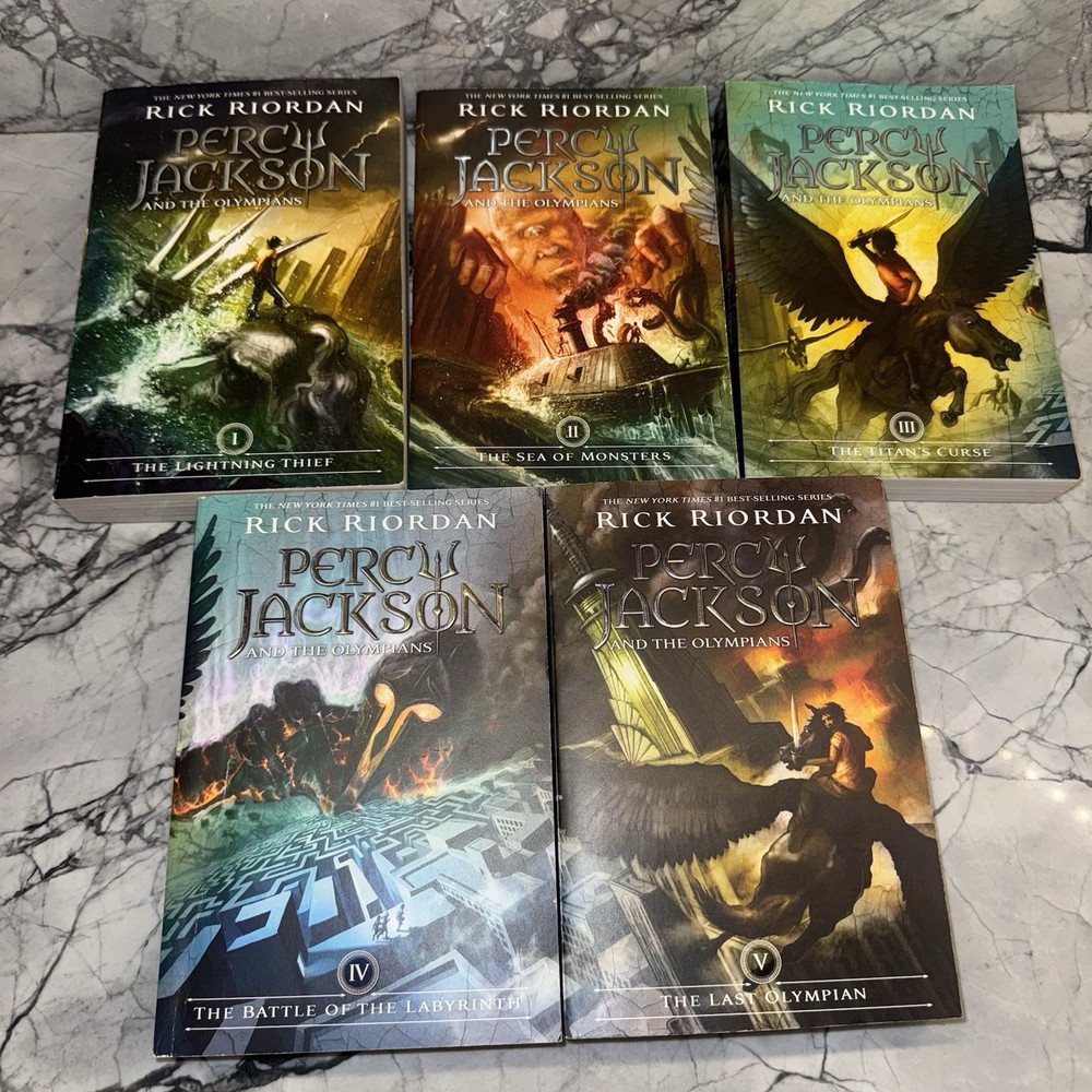 Percy Jackson & The Olympians – Paperback Matched Set of #1-5 by Rick Riordan