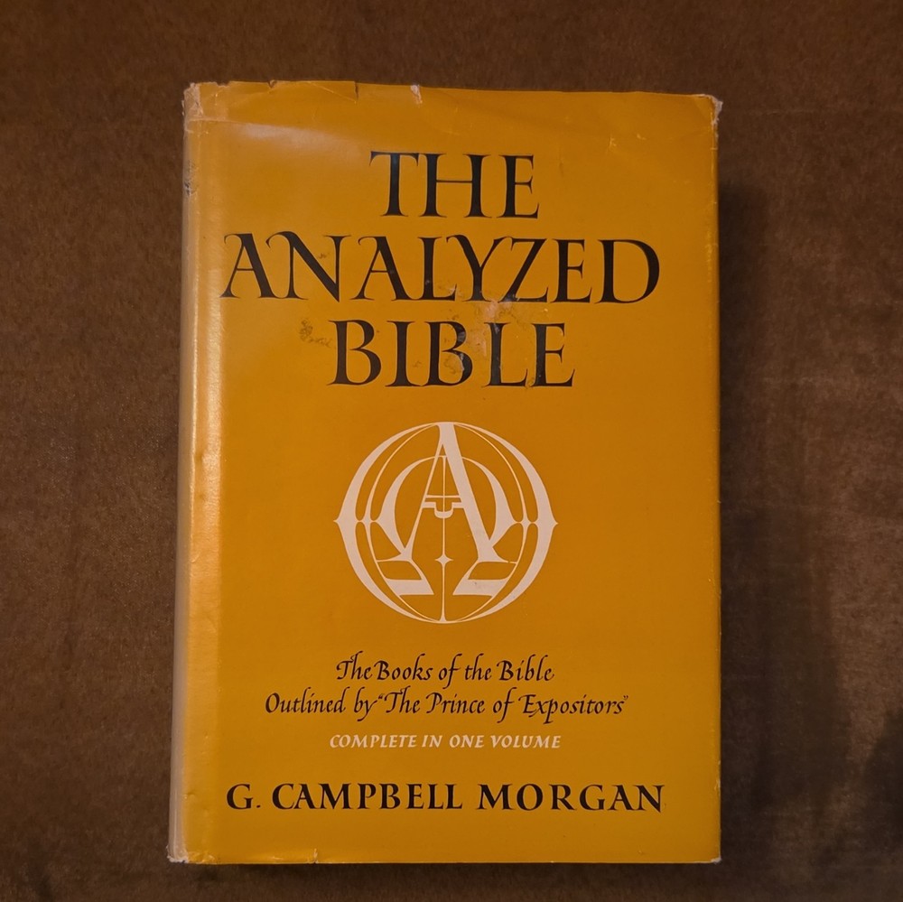 g campbell morgan the analyzed bible hc w/ dust jacket fleming h revell 1964
