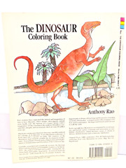 The Dinosaur Coloring Book by Anthony Rao (PB) & 2 Dinosaur Sticker Sets Vintage