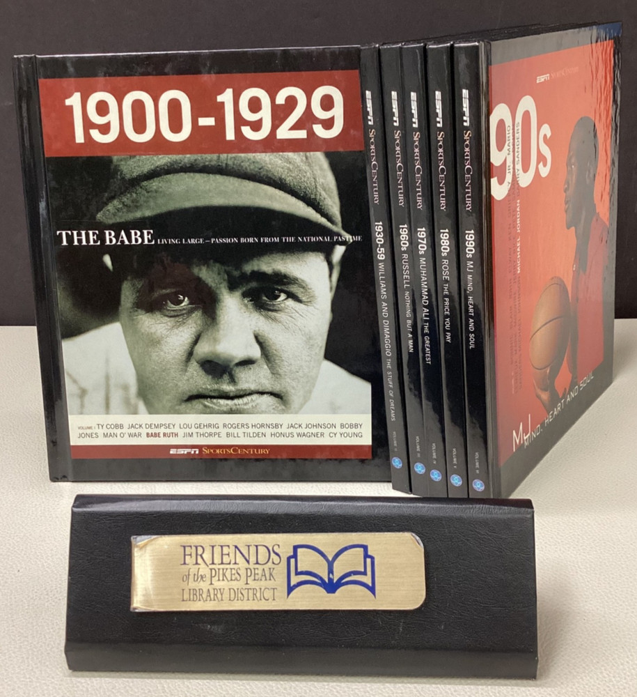 Lot of 6 Vols. ESPN SPORTS CENTURY Books 1900-1929, 1930-59, 1960s-70s-80s-90s