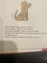 BINKY BROTHERS, DETECTIVES . JAMES LAWRENCE . HC 1968 .. AN I CAN READ MYSTERY