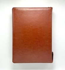 Russian/English Parallel Bible, Synodal/KJV, Brown Imitation Leather Zip LARGE