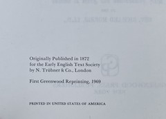 An Old English Miscellany / Richard Morris / Greenwood Press 1969 rpt. [1872] HC