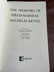 The Memoirs of Field-Marshal Wilhelm Keitel – 9780815410720