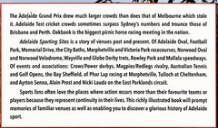 Adelaide Sporting Sites by Bernard Whimpress & Santo Caruso Signed by Whimpress