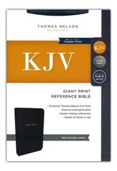 KJV Comfort Print Reference Giant Print Bible in Black Bonded Leather