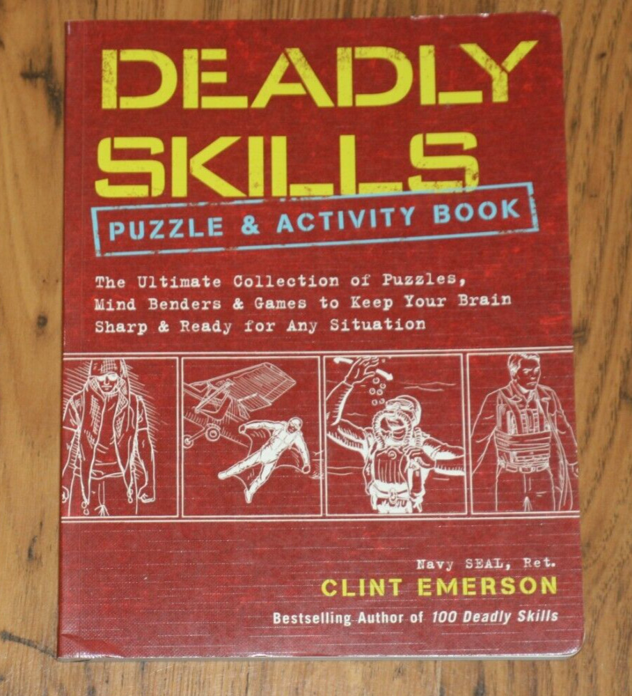 Deadly Skills Puzzle and Activity Book by Clint Emerson (2018, Trade Paperback)