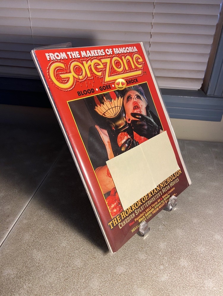 Gorezone Magazine 34 RARE LATE PRINT RUN Gutterballs Cover Ryan Nicholson